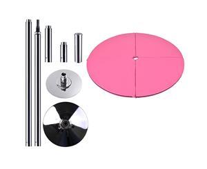 Portable Pole Dancing Set Dancing Pole with 160cm Dancing Mat - Pink