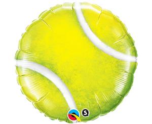 Qualatex 18 Inch Round Tennis Ball Design Foil Balloon (Green) - SG8823