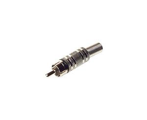 RCA Plug Metal Black Spring Protection