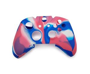 REYTID Controller Skin Silicone Protective Rubber Cover Gel Grip Case - Compatible with Microsoft Xbox One Gamepad - Blue/Pink/White