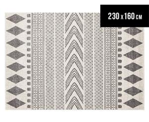 Rug Culture 230x160cm Mirage Tribal Design Round Rug - Grey