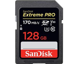 SANDISK SDSDXXY-128G-GNCIN SDXC Extreme Pro V30 4K/UHD UHS-I/U3 170MB