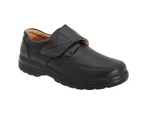 Smart Uns Mens Touch Fastening Casual Shoes (Black) - DF752