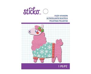 Sticko Fuzzy Stickers - Sweater Llama