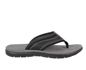 Tony Olympus Mens Sandal Thong Flip Flop - Black