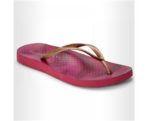 Vionic Beach Noosa Toe Post Sandals Flip Flops - Berry Tiger Bronze (ALL SIZES)