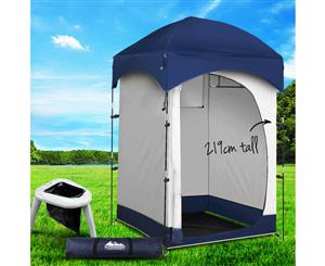 WEISSHORN Camping Shower Tent Portable Toilet Outdoor Change Room Ensuite