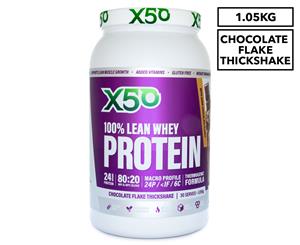 X50 100% Lean Whey Protein Chocolate Flake Thickshake 1.05kg