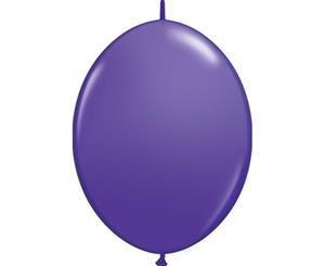 15cm Fashion Purple Violet Quick Link Latex Balloons Pack of 50