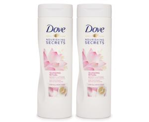 2 x Dove Nourishing Secrets Glowing Ritual Body Lotion 400mL