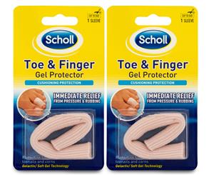 2 x Scholl Gel Tube Finger/Toe Protector
