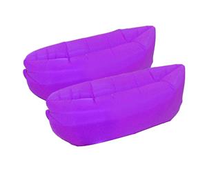 2X Fast Inflatable Sleeping Bag Lazy Air Sofa Purple