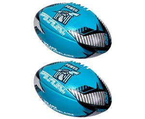 2x Summit Global AFL Hyper H20 Port Adelaide Football/Rugby Sports Training Ball