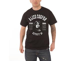 Alice Cooper Mens T Shirt Schools Out Lyrics 1972 Official - Black