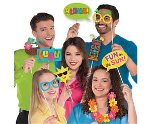 Amscan Hawaiian Luau Photo Booth Props (Multicoloured) - SG15358