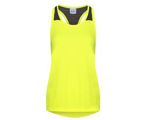 Awdis Just Cool Womens/Ladies Girlie Smooth Workout Sleeveless Vest (Electric Yellow) - PC2965