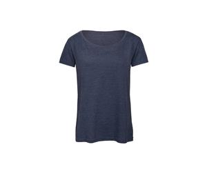 B&C Womens/Ladies Favourite Cotton Triblend T-Shirt (Heather Navy) - BC3644