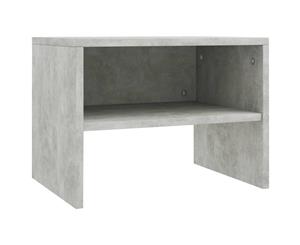 Bedside Cabinet Concrete Grey Chipboard Bedroom Nightstand End Table