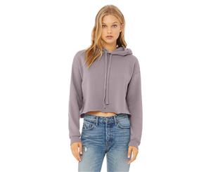 Bella + Canvas Womens/Ladies Cropped Fleece Hoodie (Storm) - RW7060