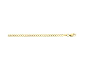 Bevilles 9ct Yellow Gold Curb 60cm Necklace