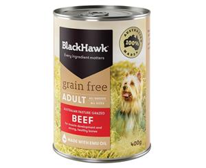 Black Hawk Grain Free Beef Dog Food Protein Bones 12x400g - (DBH400GFBX12)