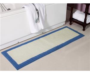 Border Microplush Bath Runner-Cornflower Blue