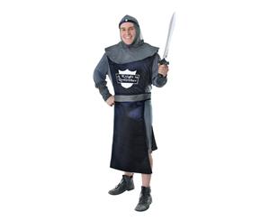 Bristol Novelty Mens A Knight To Remember Costume (Black/Grey) - BN165