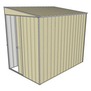 Build-a-Shed 1.5 x 2.3 x 2m Sliding Door Tunnel Shed - Cream