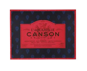 Canson Heritage Watercolour Block - 20 Sheets - 300gsm - 12" x 16" (31 x 41cm) - HOT PRESS