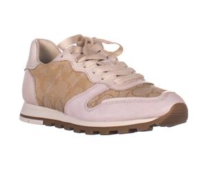 Coach C125 Runner Low Top Lace Up Sneakers Ivory/Chalk