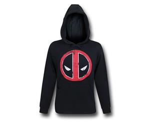 Deadpool Distressed Symbol Pullover Hoodie