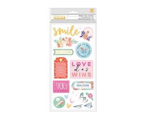 Dear Lizzy She's Magic Phrase Thickers Stickers - Delightful Phrase & Icons/Chipboard