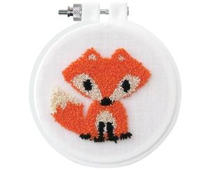 Design Works Punch Needle Kit 3.5 inch Round - Fox