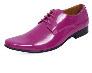 Dobell Mens Purple Tuxedo Shoes Patent Contemporaray Style Laced