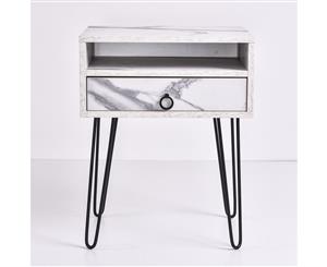 Edea Bedside Table (Marble)