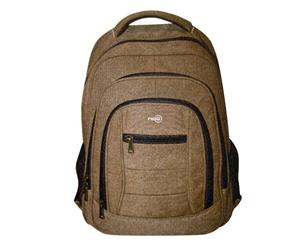 FIB Canvas Backpack Bag Hiking Satchel - Khaki