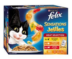 Felix Sensations Jellies Mixed Meat Selection 12 x 85g