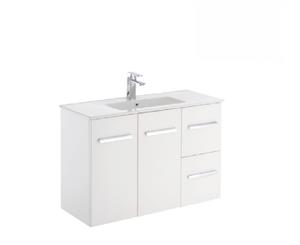 Fienza Delgado 900mm Vanity Unit Wall Hung White 90DR