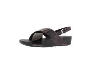 Fitflop Womens Lulu Cross Faux Leather Back-Strap Slingback Sandals