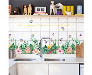 Flowers and Plants Wall Stickers Decals (Size126cm x 50cm)