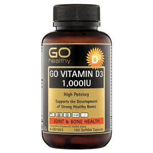 GO Healthy Vitamin D3 1000IU 150 Softgel Capsules