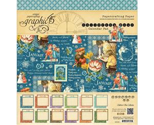 Graphic 45 Calendar Pad Double-Sided 12&quotX12" 24/Pkg-Children's Hour 12 Designs/2 Each