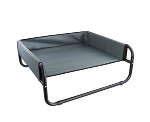 Grey / Black Large Dog Walled Suspension Trampoline Hammock Bed 85 x 85 x 33 cm