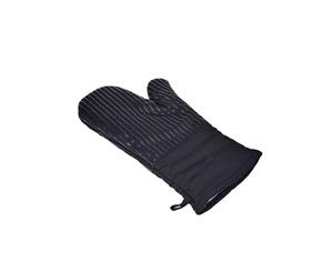 Heat Resistant Oven Mitts - Black  1 x Pair