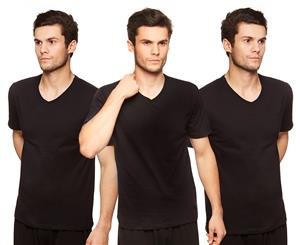 Hugo Boss Men's V-Neck T-Shirt 3-Pack - Black