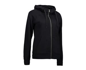 Id Womens/Ladies Core Full Zip Hoodie (Black) - ID469