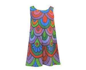 Jungle Flower A-Line Girls Swing Dress