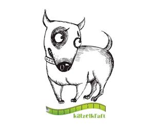 Katzelkraft - Rubber stamp dog Sidony - French style