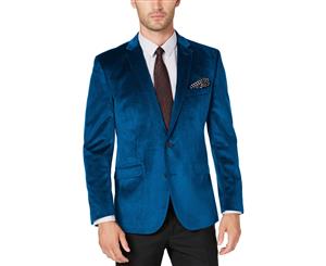 Kenneth Cole Reaction Mens Big & Tall Velvet Two-Button Blazer