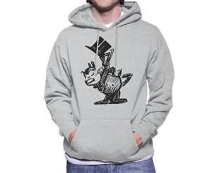 Krazy Kat Top Hat Bow Men's Hooded Sweatshirt - Heather Grey